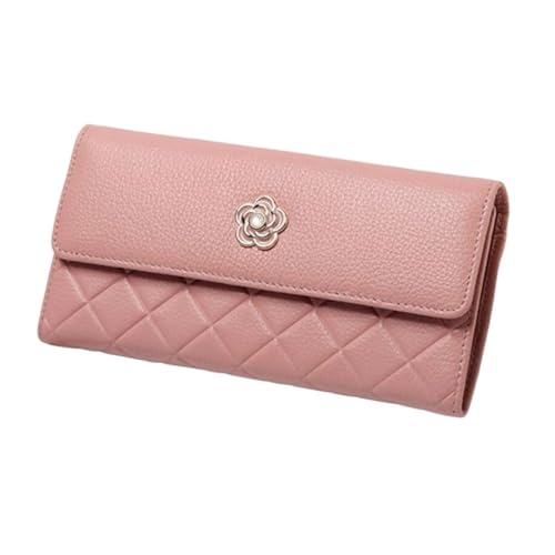 DXFBHWWS Damen-Geldbörsen, echtes Leder, Geldbörsen, Handtaschen, Geldklammern, Hochzeit, Party, Abendtaschen(Color:Pink) von DXFBHWWS