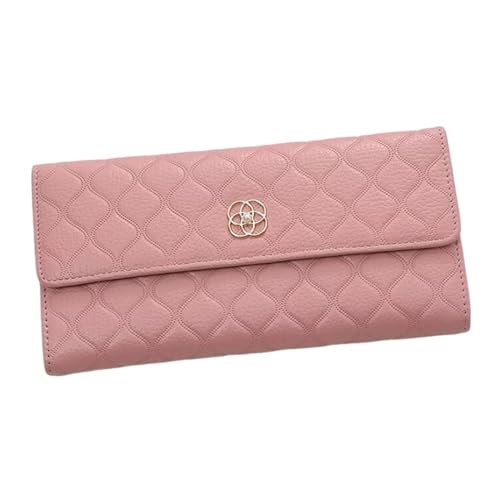 DXFBHWWS Damen-Geldbörsen, echtes Leder, Geldklammern, Handtaschen, Hochzeit, Party, Abendtaschen, Kartenetuis, Geldbörsen(Color:Pink) von DXFBHWWS