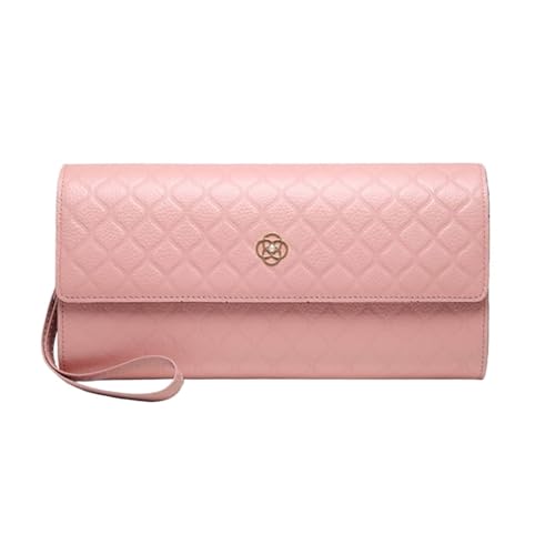 DXFBHWWS Damen-Geldbörsen aus echtem Leder, for Hochzeit, Party, Abendtaschen, Umhängetaschen, Geldbörsen, Geldklammern, Handtaschen, Make-up-Taschen (Color : Pink) von DXFBHWWS