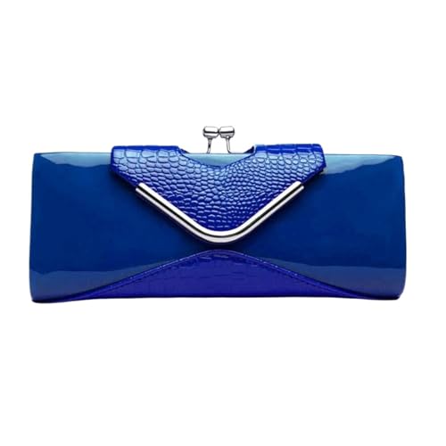 DXFBHWWS Damen-Handtaschen aus Leder, Geldbörsen, Hochzeit, Party, Abendtaschen, Umhängetaschen, Geldklammern, Make-up-Taschen, Geldbörsen (Color : Blue) von DXFBHWWS