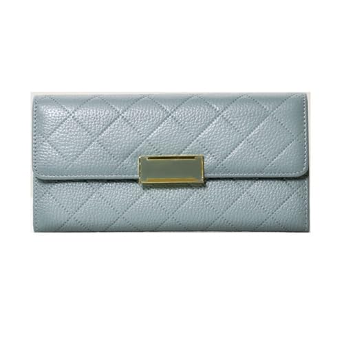 DXFBHWWS Geld-Organizer aus echtem Leder, Damen-Geldbörsen, Geldklammern, Handtaschen, Kartenetuis und Geldbörsen (Color : Blue) von DXFBHWWS