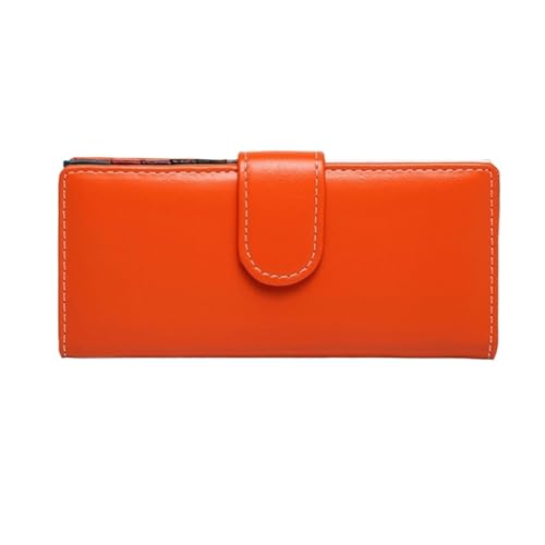 DXFBHWWS Handtaschen, Geld-Organizer, Damen-Geldbörsen aus echtem Leder, Hochzeit, Party, Abendtaschen, Kartenetuis, Geldbörsen, Geldklammern (Color : Orange) von DXFBHWWS