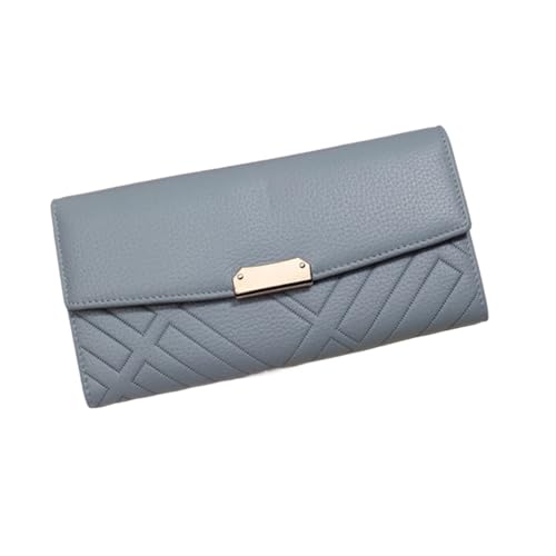 DXFBHWWS Handtaschen Damen Echtleder Geldklammern Geldbörsen Brieftaschen Hochzeit Party Abendtaschen(Color:Blue) von DXFBHWWS