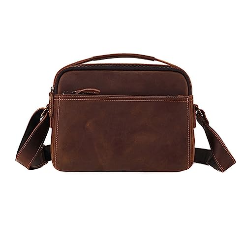 DXFBHWWS Herren Outdoor-Reisetaschen, Umhängetaschen, Leder-Umhängetaschen, Rindsleder, Messenger-Taschen, Handtaschen von DXFBHWWS