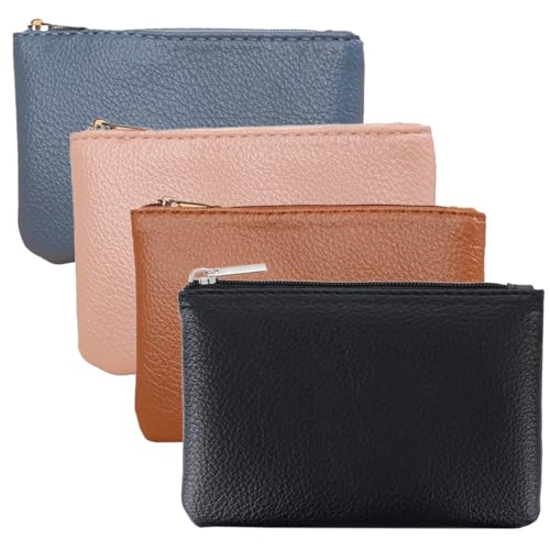2 Stück Leder-Münzgeldbörse mit Reißverschluss, tragbare Kleingeldgeldbörse, Reißverschluss für Männer und Frauen, Kleingeldtasche, Münztasche, Kleingeldfach für Herren, Schwarz und Schwarz, 4 Stück, 2 Stück Leder-Münzgeldbörse mit Reißverschluss, tragbare Kleingeldgeldbörse, Reißverschluss für Männer und Frauen, Kleingeldtasche, Münztasche, Kleingeldfach für Herren, Schwarz und Schwarz, 4 Stück, von DXMWWTP