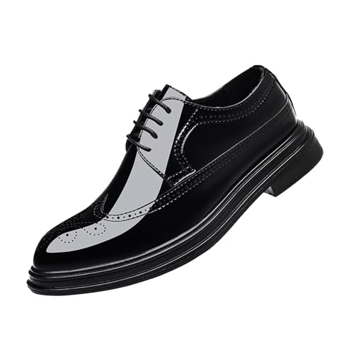 DXSYGMBN Herren Brogue Formelle Mode Klassische Casual Bankett Business Formal Schuhe,Schwarz,45 EU von DXSYGMBN