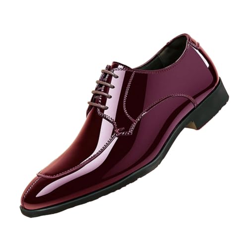 DXSYGMBN Herren Formelle Business Schuhe Aus Lackleder Klassisch Zum Schnüren Hochzeitsmode Oxford,Wine red,48 EU DXSYGMBN Herren Formelle Business Schuhe Aus Lackleder Klassisch Zum Schnüren Hochzeitsmode Oxford,Wine red,48 EU von DXSYGMBN