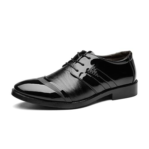 DXSYGMBN Herren Formelle Business Schuhe Oxford Aus Lackleder Klassisch Zum Schnüren Hochzeitsmode,Schwarz,44 EU DXSYGMBN Herren Formelle Business Schuhe Oxford Aus Lackleder Klassisch Zum Schnüren Hochzeitsmode,Schwarz,44 EU von DXSYGMBN