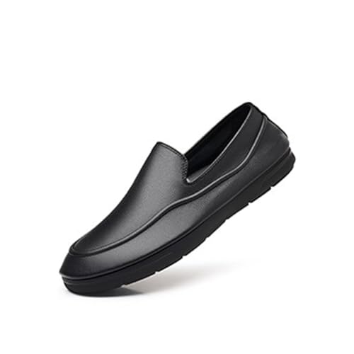 DXSYGMBN Herren Halbschuhe Slip-On Formelle Mode Casual Business Männer Loafers Für Gehen Arbeiten,Schwarz,44 EU von DXSYGMBN
