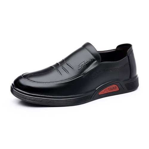 DXSYGMBN Herren Halbschuhe Slip-On Formelle Mode Casual Business Männer Loafers Gehen Arbeiten,Schwarz,38 EU von DXSYGMBN