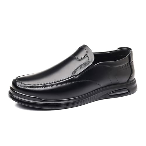DXSYGMBN Herren Halbschuhe Slip-On Formelle Mode Casual Business Männer Loafers Gehen Arbeiten,Schwarz,45 EU von DXSYGMBN