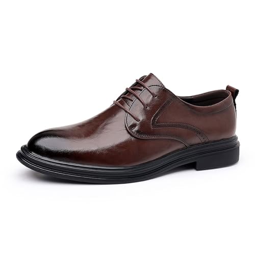 DXSYGMBN Herren Oxford Formelle Business Schuhe Schnürschuh Smoking Hochzeit Mode Derby,Braun,39 EU von DXSYGMBN