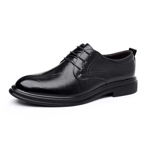 DXSYGMBN Herren Oxford Formelle Business Schuhe Schnürschuh Smoking Hochzeit Mode Derby,Schwarz,42 EU von DXSYGMBN