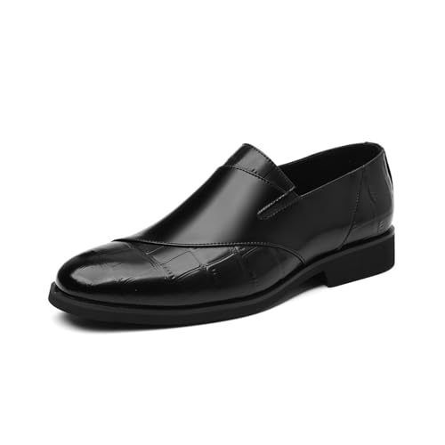 DXSYGMBN Herren Slip-On Formelle Business Schuhe Smoking Hochzeit Mode Brogues,Schwarz,39 EU von DXSYGMBN