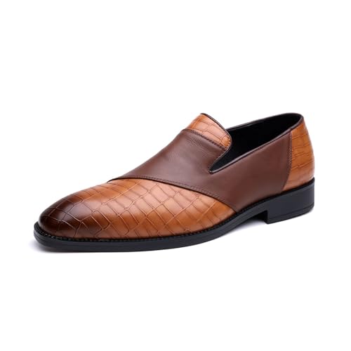 DXSYGMBN Herren Slip-On Loafers Business Smoking Hochzeit Mode Formelle Schuhe,Gelb,38 EU von DXSYGMBN