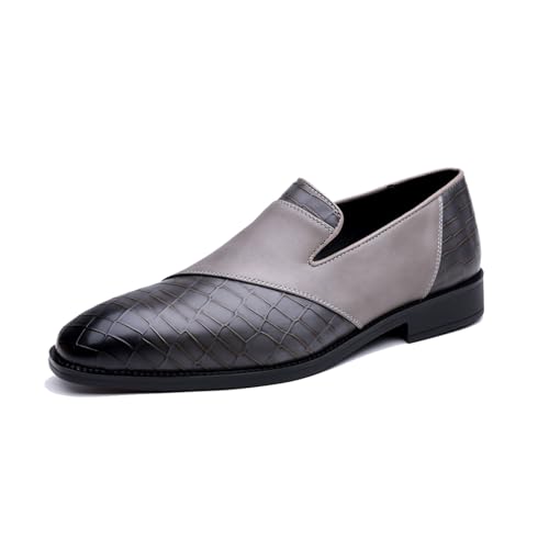DXSYGMBN Herren Slip-On Loafers Business Smoking Hochzeit Mode Formelle Schuhe,Grau,38 EU von DXSYGMBN