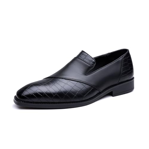 DXSYGMBN Herren Slip-On Loafers Business Smoking Hochzeit Mode Formelle Schuhe,Schwarz,41 EU von DXSYGMBN
