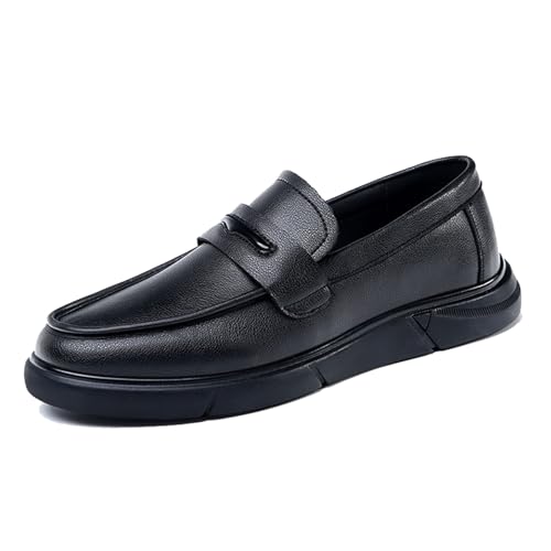 DXSYGMBN Herrenschuhe Klassische Loafers Slipper Freizeitschuhe Business Casual Lederschuhe Für Männer,Schwarz,39 EU von DXSYGMBN
