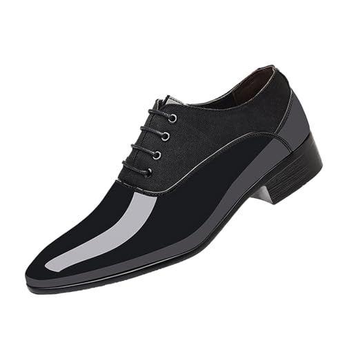 DXSYGMBN Männer Formelle Schuhe Business Oxford Schuhe Lackleder Schnürschuhe Klassische Derby Schuhe Hochzeitschuhe,Schwarz,48 EU DXSYGMBN Männer Formelle Schuhe Business Oxford Schuhe Lackleder Schnürschuhe Klassische Derby Schuhe Hochzeitschuhe,Schwarz,48 EU von DXSYGMBN