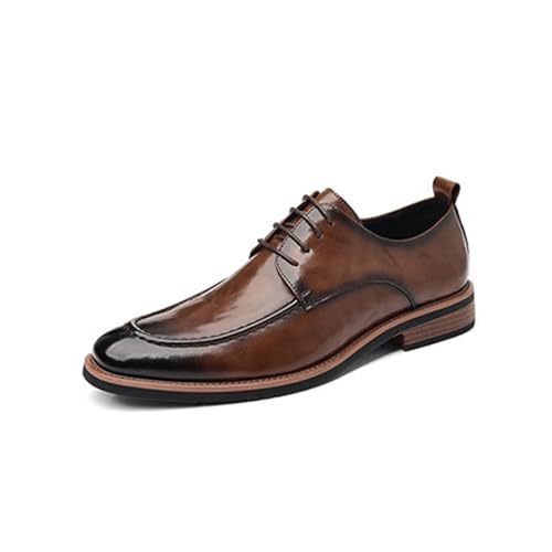 Herren Business Formelle Schuhe, Schnürschuh Spitzer Derby, Mode Arbeit Hochzeit Bankett Oxford,Braun,42 EU von DXSYGMBN