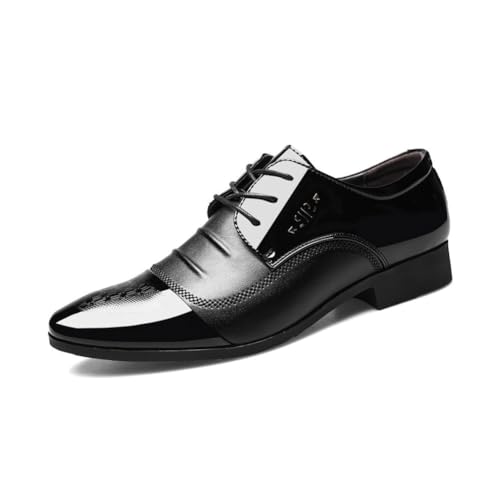 Herren Business Formelle Schuhe, Schnürschuh Spitzer Derby, Mode Arbeit Hochzeit Bankett Oxford,Schwarz,43 EU Herren Business Formelle Schuhe, Schnürschuh Spitzer Derby, Mode Arbeit Hochzeit Bankett Oxford,Schwarz,43 EU von DXSYGMBN