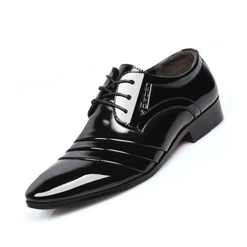 Herren Business Formelle Schuhe, Schnürschuh Spitzer Derby, Mode Arbeit Hochzeit Bankett Oxford,Schwarz,43 EU Herren Business Formelle Schuhe, Schnürschuh Spitzer Derby, Mode Arbeit Hochzeit Bankett Oxford,Schwarz,43 EU von DXSYGMBN
