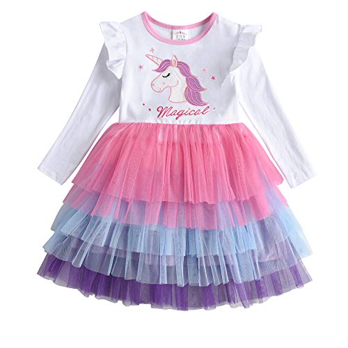 DXTON Mädchen Einhorn Kleider Prinzessin Kleid Party Geburtstag Ferien Baby Kleid EinhornLh4980 5T DXTON Mädchen Einhorn Kleider Prinzessin Kleid Party Geburtstag Ferien Baby Kleid EinhornLh4980 5T von DXTON