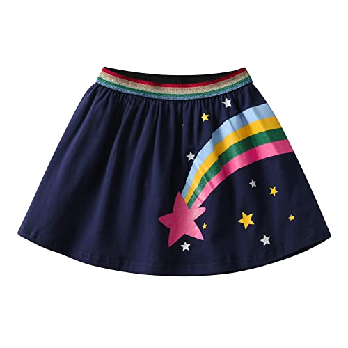 DXTON Mädchen Röcke Tanz Rock Baumwolle Prinzessin Baby Kinder Rock Paillette Ballett Skirt SK248 6-7 Jahre von DXTON