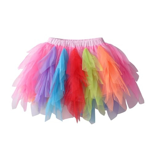 DXTON Mädchen Röcke Tanz Rock Tulle Tutu Prinzessin Baby Kinder Rock Paillette Ballett Skirt SK201 4-5 Jahre von DXTON