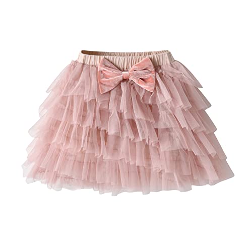 DXTON Mädchen Röcke Tanz Rock Tulle Tutu Prinzessin Baby Kinder Rock Paillette Ballett Skirt SK220 5-6 Jahre von DXTON