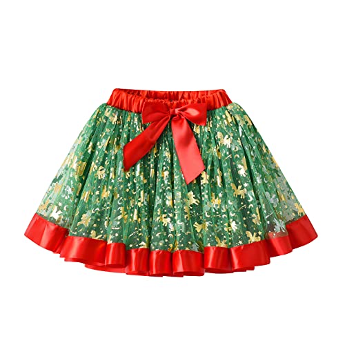 DXTON Mädchen Röcke Tanz Rock Tulle Tutu Prinzessin Baby Kinder Rock Paillette Ballett Skirt SK233 7-8 Jahre von DXTON