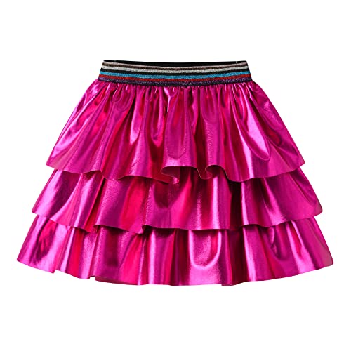 DXTON Mädchen Röcke Tanz Rock Tulle Tutu Prinzessin Baby Kinder Rock Paillette Ballett Skirt SK235 7-8 Jahre von DXTON