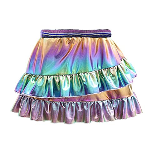 DXTON Mädchen Röcke Tanz Rock Tulle Tutu Prinzessin Baby Kinder Rock Paillette Ballett Skirt SK237 6-7 Jahre von DXTON