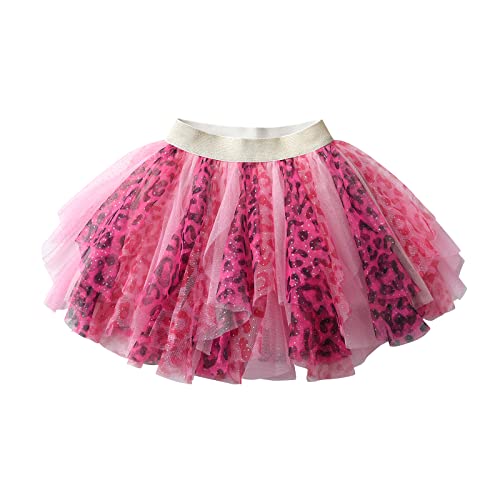 DXTON Mädchen Röcke Tanz Rock Tulle Tutu Prinzessin Baby Kinder Rock Paillette Ballett Skirt SK240 5-6 Jahre von DXTON