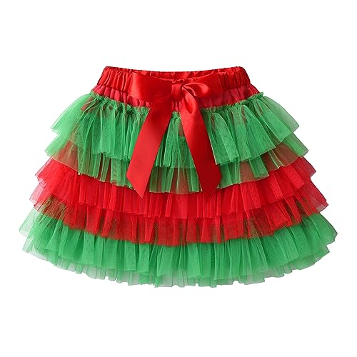 DXTON Mädchen Röcke Tanz Rock Tulle Tutu Prinzessin Baby Kinder Rock Paillette Ballett Skirt SK244 2-3 Jahre von DXTON