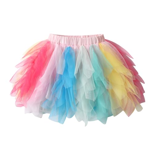 DXTON Mädchen Röcke Tanz Rock Tulle Tutu Prinzessin Baby Kinder Rock Paillette Ballett Skirt SK246 3-4 Jahre von DXTON