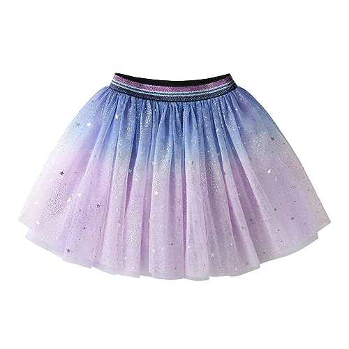 DXTON Mädchen Röcke Tanz Rock Tulle Tutu Prinzessin Baby Kinder Rock Paillette Ballett Skirt SK255 7-8 Jahre von DXTON