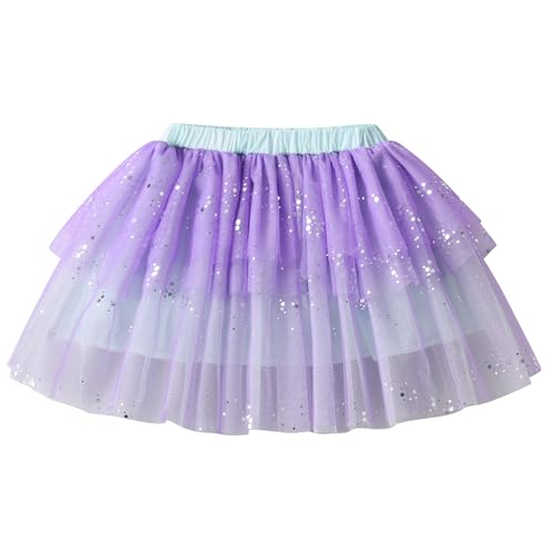 DXTON Mädchen Röcke Tanz Rock Tulle Tutu Prinzessin Baby Kinder Rock Paillette Ballett Skirt SK274 2-3 Jahre von DXTON
