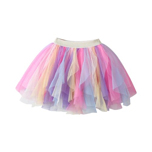 DXTON Mädchen Röcke Tulle Tanz Ballettrock Prinzessin Kostüm Kinder Mädchen Tüllrock Ballett Skirt SK202 6-7 Jahre von DXTON