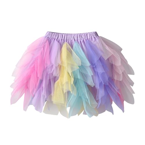 DXTON Mädchen Röcke Tulle Tanz Ballettrock Prinzessin Kostüm Kinder Mädchen Tüllrock Ballett Skirt SK205 7-8 Jahre von DXTON