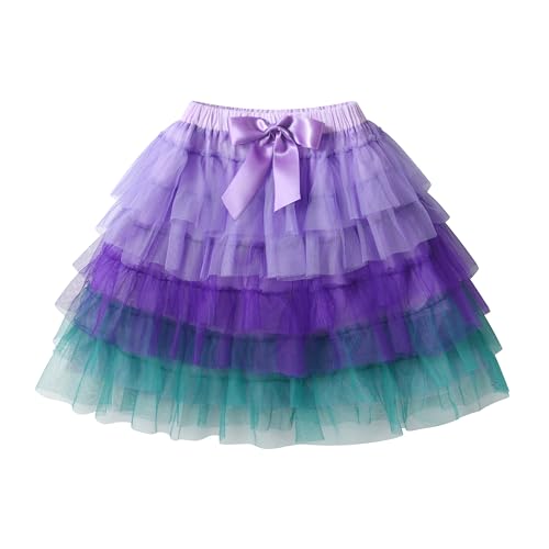 DXTON Mädchen Röcke Tulle Tanz Ballettrock Prinzessin Kostüm Kinder Mädchen Tüllrock Ballett Skirt SK247 5-6 Jahre von DXTON