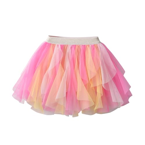 DXTON Mädchen Röcke Tulle Tanz Ballettrock Prinzessin Kostüm Kinder Mädchen Tüllrock Ballett Skirt SK249 6-7 Jahre von DXTON