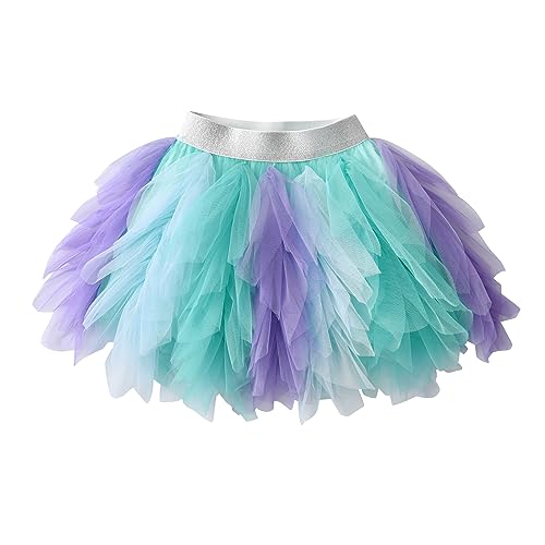 DXTON Mädchen Röcke Tulle Tanz Ballettrock Prinzessin Kostüm Kinder Mädchen Tüllrock Ballett Skirt SK254 6-7 Jahre von DXTON