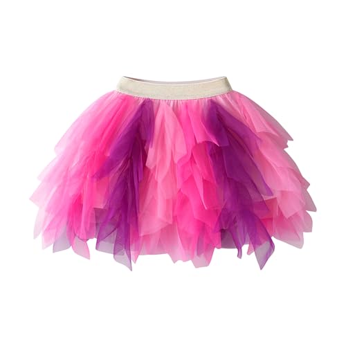 DXTON Mädchen Röcke Tulle Tanz Ballettrock Prinzessin Kostüm Kinder Mädchen Tüllrock Ballett Skirt SK278 5-6 Jahre von DXTON