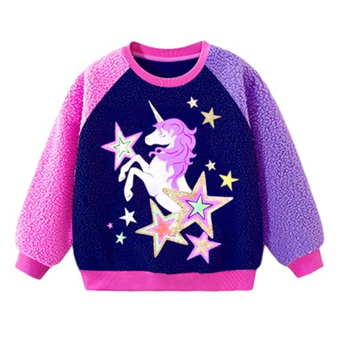 DXTON Mädchen Strickjacke Kinder Lange Ärmel Pullover Winter Übergangsjacke Warm SW2111 3-4 Jahre von DXTON
