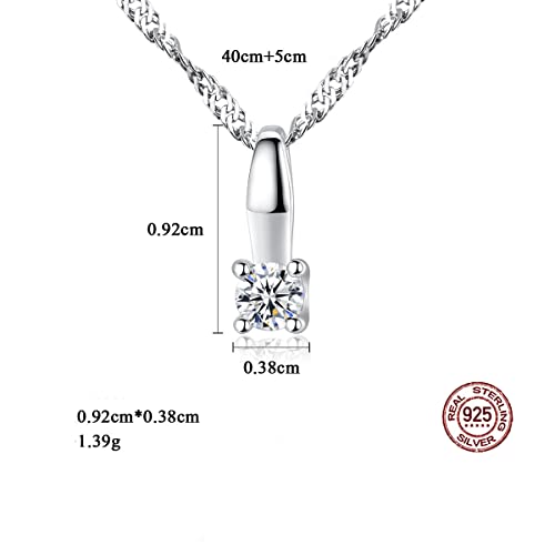 DXZXDJIU Halskette mit Geburtssteinen aus Sterlingsilber mit Kristallen for Frauen und Mädchen – Elegantes Schmuckgeschenk for Geburtstag von DXZXDJIU