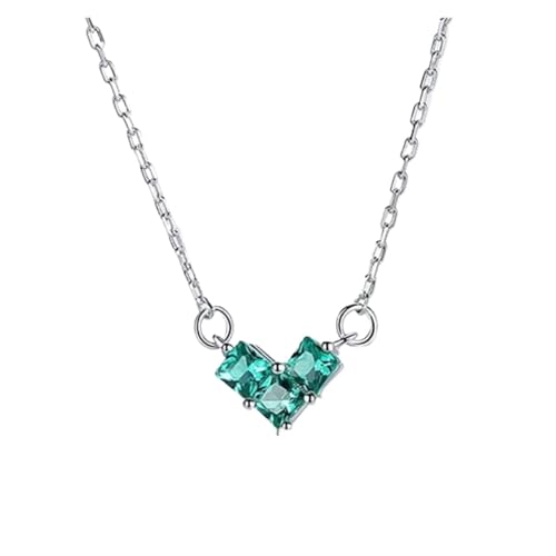 DXZXDJIU Halskette mit Herzanhänger aus 925er Sterlingsilber for Damen | Valentinstagsgeschenk | Kristallkette | Geburtstagsgeschenk for Sie von DXZXDJIU