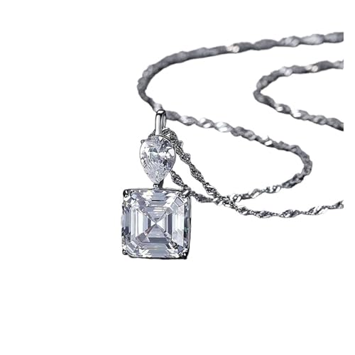 DXZXDJIU Halskette mit Kristallanhänger aus 925er Sterlingsilber for Damen – Elegantes Schmuckgeschenk(Silver) von DXZXDJIU