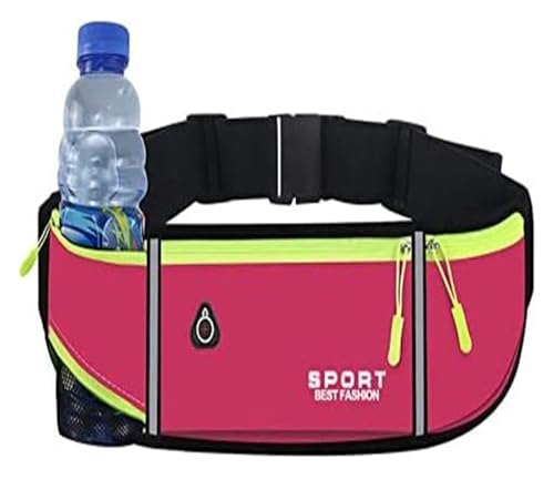 DXZXDJIU Lauf-Hüfttasche for Damen und Herren – Sport-Gürteltasche for Fitnessstudio, Joggen, Radfahren – Handyhalterung(Brose Red) von DXZXDJIU