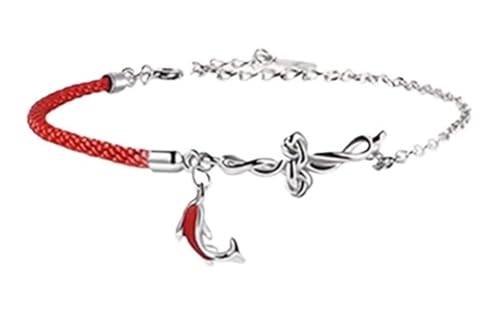 DXZXDJIU Sterling Silver Wenchang Knot Bracelet for Women | Koi Fish Red String Friendship Bracelet for Exams and Birthdays DXZXDJIU Sterling Silver Wenchang Knot Bracelet for Women | Koi Fish Red String Friendship Bracelet for Exams and Birthdays von DXZXDJIU